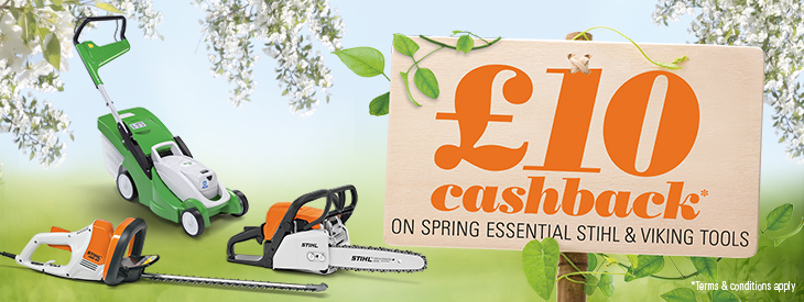 £10 Cashback on Spring Essential STIHL & VIKING Tools