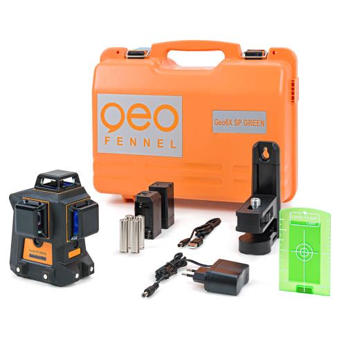 Geo-fennel Green 6x Multiline Laser Level Kit