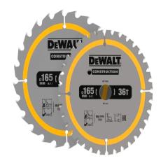 Dewalt Dt90270 165mm X 20mm Tct Blade Pack 2