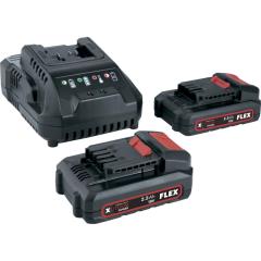 Flex Power 22q 18v Battery Charger Set 2.5ah
