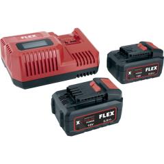 Flex Power 55r 18v Battery Charger Set 5ah