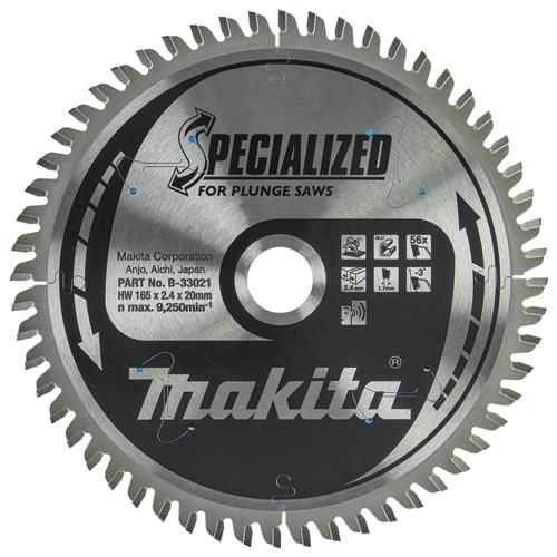 Makita B-33021 165mmx20 Mm X56t Tct Saw Blade