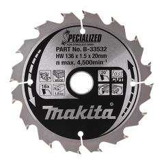 Makita B-33532 136 X 20 16t Tct Blade