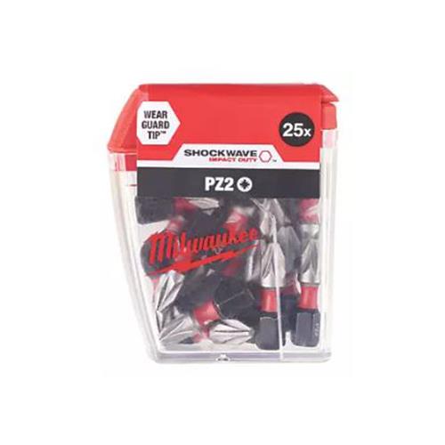 Milwaukee Shockwave Pz2 X 25mm  Bits - Pk25
