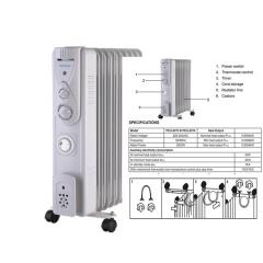 Oil Filled Radiator W/ Timer 9fin 2000w 240v