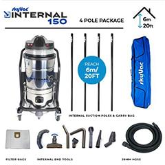 Skyvac Internal150 Push Fit 4 Suction Pole