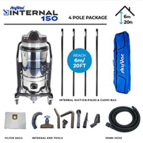 Skyvac Internal150 Push Fit 4 Suction Pole