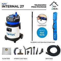 Skyvac Internal 27 Telescopic Pole 4m - 240v