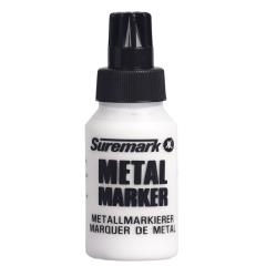 Suremark Metal Marker Bottle White (with Lid)