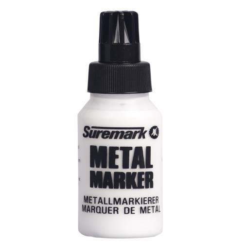Suremark Metal Marker Bottle White (with Lid)