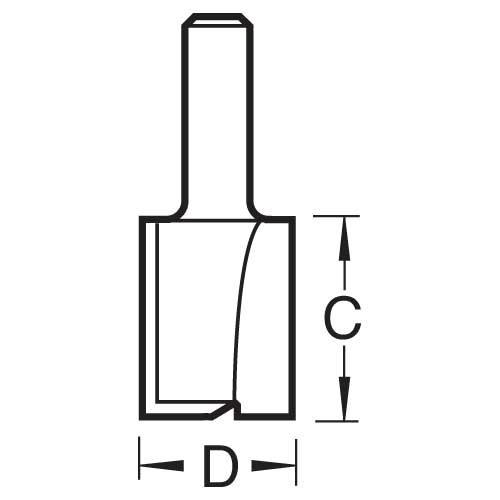 Trend C009x1/4 2 Flute Cutter 7.1mm Dia.