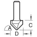 Trend C044x1/4 Chamfer V Groove Cutter 45°