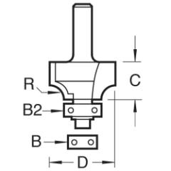 Trend C075x1/4 Rounding Over 4.8mm Radius
