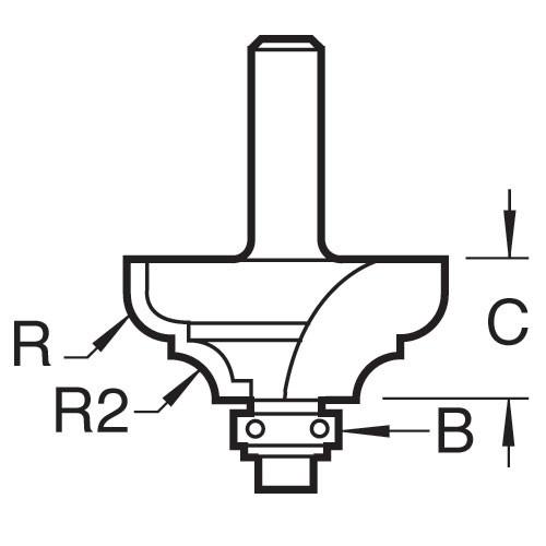 Trend C105x1/4 Self Guided Broken Ogee Quirk