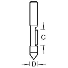Trend C135x1/4 Pierce Trim 6.3mm Dia 18mm Cut