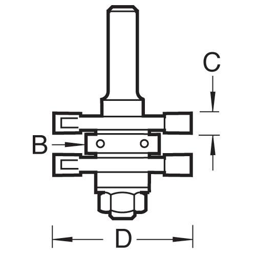 Trend C158x1/2 Tongue And Groover Set 41mm D