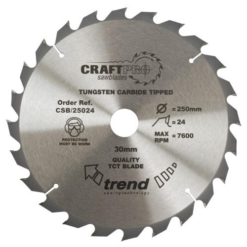 Trend Craft Saw Blade 250 X 24t X 30