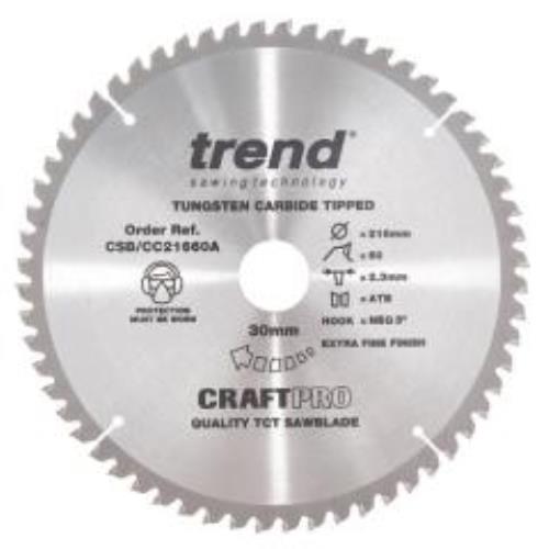 Trend Saw Blade Crosscut 216 X 60t X 30