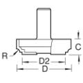 Trend 18/22x1/2 Ovolo Panel Raiser Cutter
