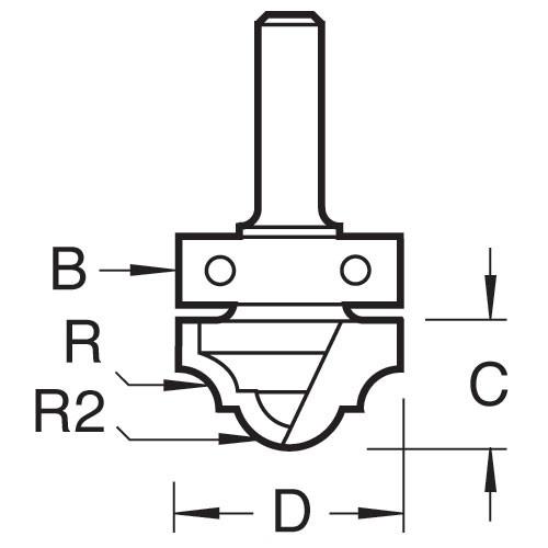 Trend 18/55x1/4 Bearing Guided Panel Cutter