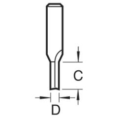 Trend 3/01x1/2 2 Flute Cutter 4 Mm Dia.