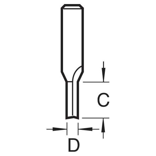 Trend 3/01x1/2 2 Flute Cutter 4 Mm Dia.
