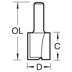 Trend 3/61x1/4 2 Flute Cutter 10 Mm Dia.