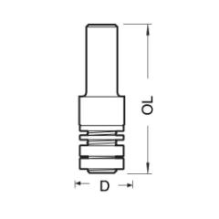 Trend 33/20x1/2 Arbor For M12 Bore Groover