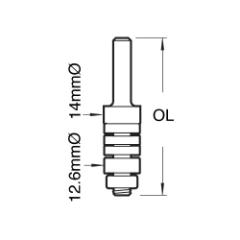 Trend 33/60x1/4 Arbor 33/60 For 1/4 Bore Tool