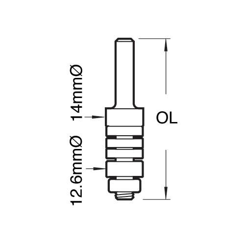 Trend 33/60x1/4 Arbor 33/60 For 1/4 Bore Tool