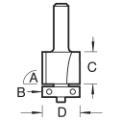 Trend 46/22x1/2 Trimming Cutter 18.2 Mm Dia