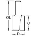 Trend 4/25x1/2 2 Flute Cutter 17 Mm Dia.