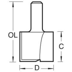 Trend 4/91x1/2 2 Flute Cutter 30 Mm Dia.
