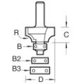 Trend 40/14x1/4 Bearing Guided Ovolo Cutter