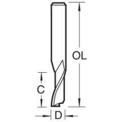 Trend 50/04x1/4hsse Helical Plunge Cutter