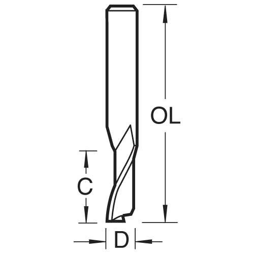 Trend 50/04x1/4hsse Helical Plunge Cutter