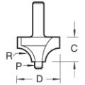Trend 7d/1x1/4 Pin Guided Ovolo Cutter 3.2mm