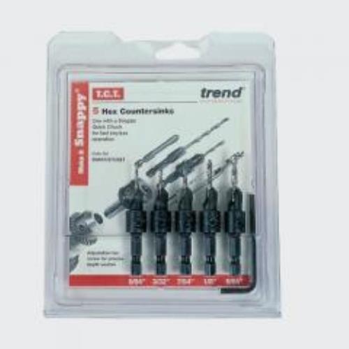 Trend Snappy 5 Piece Tct Countersink Set