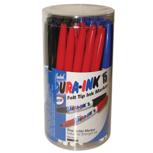 Markal Dura-ink 15 Fine Tip Marker Tub Of 48