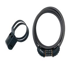 Master Lock Black Braided Steel Combi Cable