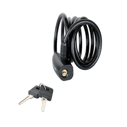 Master Lock Black Self Coiling Keyed Cable