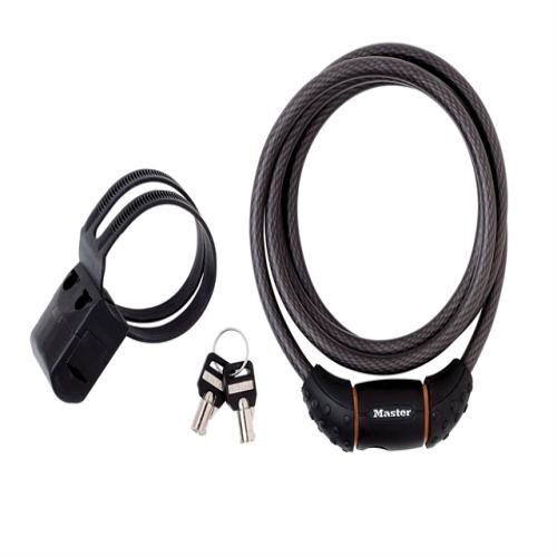 Master Lock Black Braided Steel Keyed Cable