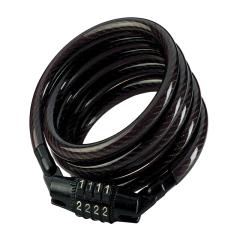 Master Lock Black Self Coiling Combi Cable