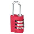 Abus 145 20mm Alu Combi Padlock Red