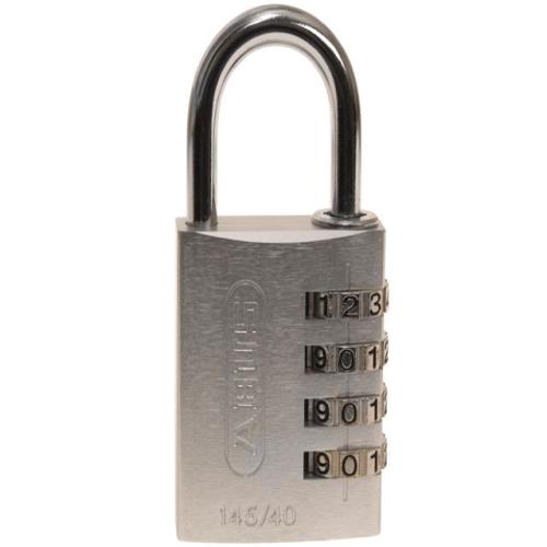 Abus 145 40mm Alu Combi Padlock Silver