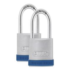 Abus 50mm Silver Rock™ 5 Padlock Twin Pack