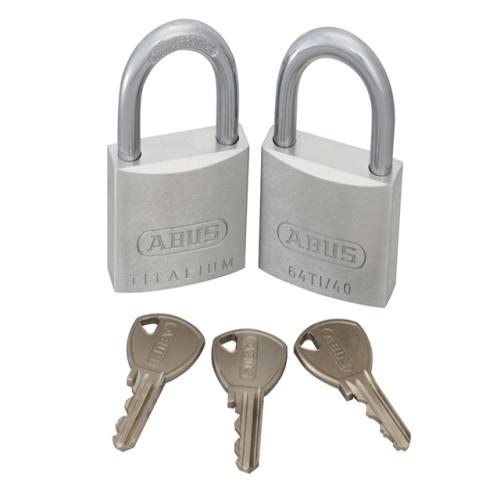 Abus 64ti 40mm Titalium Padlock 2 Pack