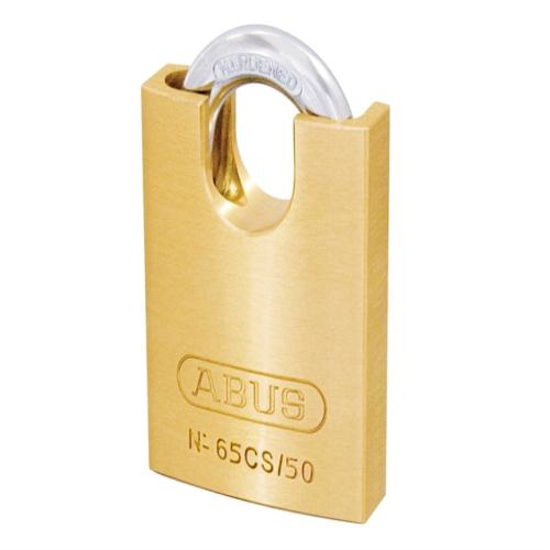 Abus 65 50mm Brass Padlock Close Shackle Card