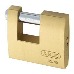 Abus 82 90mm Brass Shutter Padlock Keyed 8521