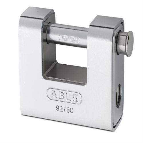 Abus 92 80mm Brass Body Shutter Padlock Keyed